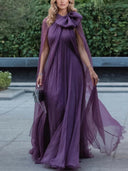 Elegant Sheer Chiffon Maxi Dress