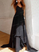 Elegant Sheer Cape Sleeve High Neck Kaftan Maxi Dress