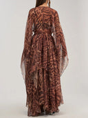 sexy Leopard Print Sheer Kimono & Wide Leg Pants Two Piece Set