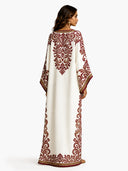 Elegant Bohemian Satin Floral Print Batwing Sleeve Maxi Dress