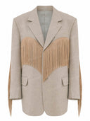 Minimalist Fringe Loose-Fit Blazer