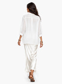 Flowy Chiffon Top & Satin Slip Dress Two-Piece Set