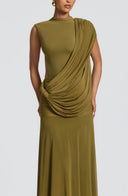 Elegant Draped Maxi Dress