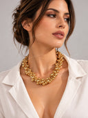 Cluster Bead Statement Chain Necklace