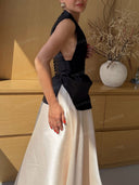 Elegant Satin Skirt Two-Piece Set