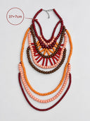 Boho Layered Beaded Statement Necklace