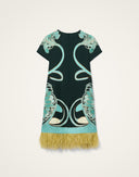 Chic Botanical Print Mini Dress
