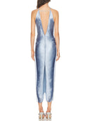 Sexy Halter Bodycon Fringe Maxi Dress