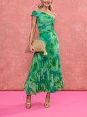 Floral Print Ruched Two-Piece Set