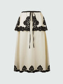 Elegant Floral Print Skirt Two-Piece Set