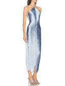 Sexy Halter Bodycon Fringe Maxi Dress