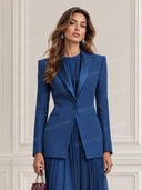 Tailored Blazer & Chiffon Maxi Dress Prom Set