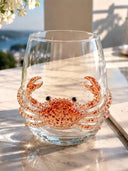 Ocean-Inspired Decorative Glass Tumbler