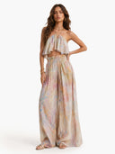 Printed Sling Top And Wide Leg Pants Set