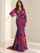 Retro Abstract Print Two-Piece Set