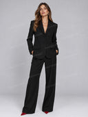 Tailored Blazer & Wide Leg Pants Set