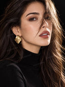 Minimalist Irregular Pleated Earrings