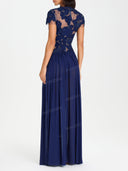 Sexy Lace Bodice High Slit Maxi Dress