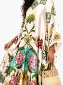 Exquisite Sunshine Floral Print Flowing Maxi Dress