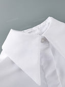 Structured Waist Tailored Button Down Shirt
