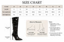 Croc Embossed Pointed Toe Stiletto Knee High Boots
