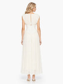 Elegant Sleeveless Ruched Chiffon Maxi Dress