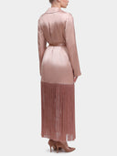 Elegant Satin Fringe Jacket