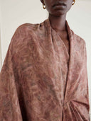 Elegant Draped Batwing Sleeve Maxi Kaftan Dress