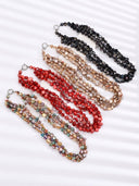 Multicolor Shell Beaded Layered Statement Necklace