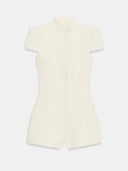 Structured Short Sleeve Tailored Romper