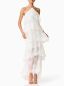 Elegant Lace Cami Tiered Maxi Dress