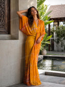 Yellow ILLUSION Printed Dress