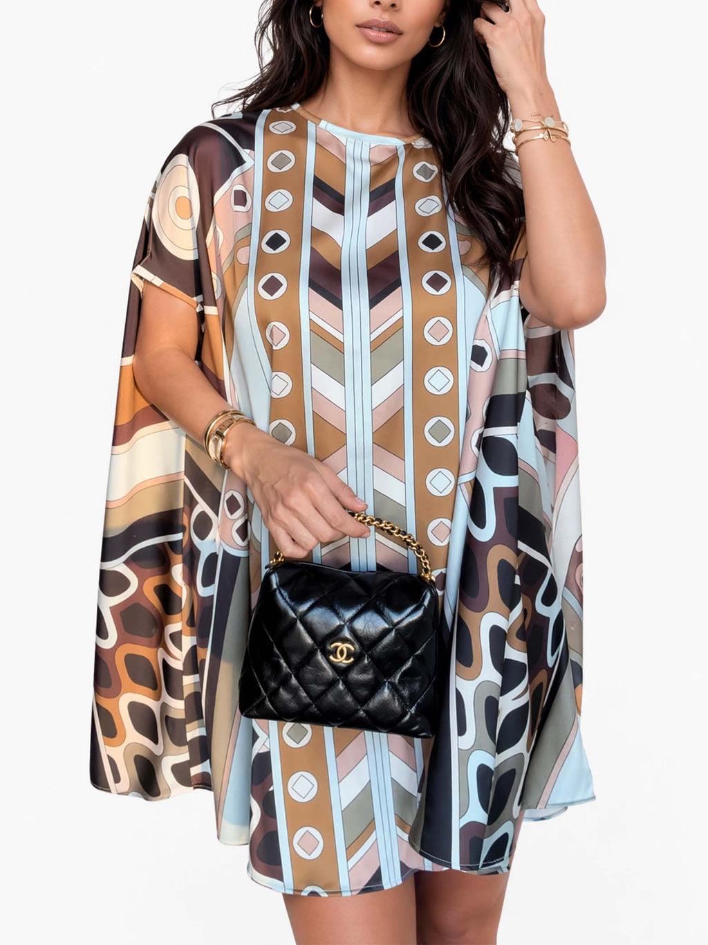 Geometric Print Mini Dress