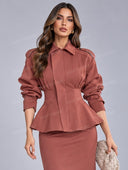 Structured Peplum Waist Jacket