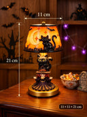 Halloween Witch Cat Table Lamp