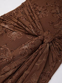 Sequin Jacquard Boat Neck Maxi Dress
