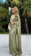 Luxury Minimalist Draped Maxi Dress