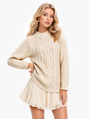 Casual Twist Sweater Mini Dress