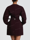 Elegant Button Front Blazer Mini Dress