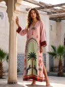 Mystic Palm Printed Maxi Dress