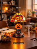 Halloween Pumpkin Stained Glass Table Lamp
