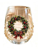 3D Christmas Party Atmosphere Drinking Glass