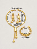 Gold Ball Drop Jewelry Set