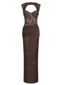 Sexy Sweetheart Lace Waist-Cinched Mermaid Maxi Dress