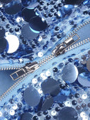 Elegant Sequin V-Neck Strappy Maxi Dress