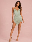 Sexy Fringe Bodycon Mini Dress