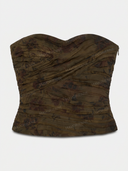 Retro Floral Print Sheer Cropped Shrug & Maxi Skirt Three Piece Set