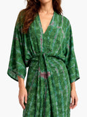 GREEN ILLUSION Print Dress