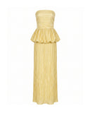 Elegant Strapless Ruched Skirt Two-Piece Set
