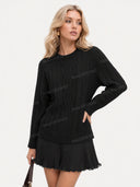 Casual Twist Sweater Mini Dress